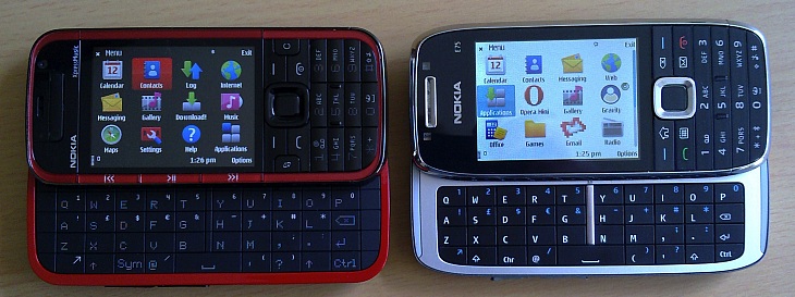 Side-sliding QWERTY: exploring the Nokia E75, 5730 and LG KS360