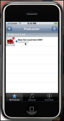 Podcaster on iPhone