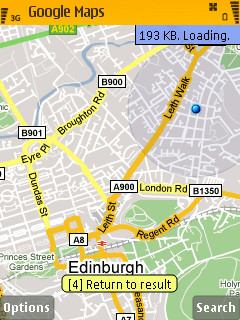 Google Maps of Edinburgh