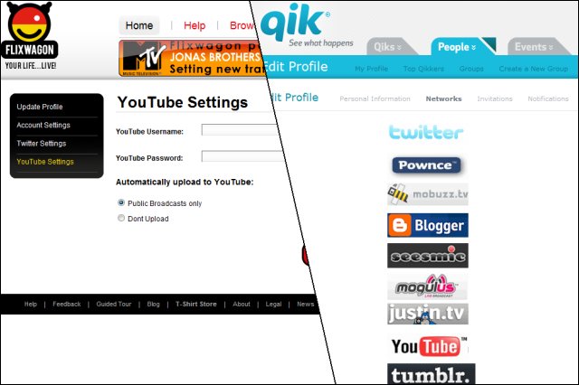 Qik and Flixwagon Sharing