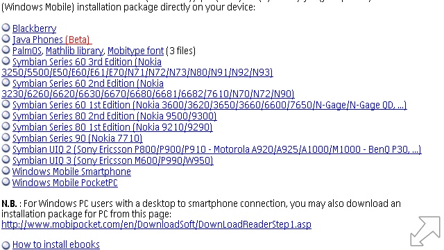 Mobipocket on the N97