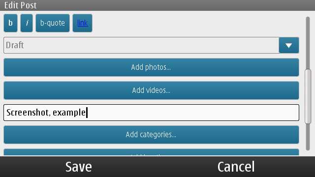 Nokia Wordpress