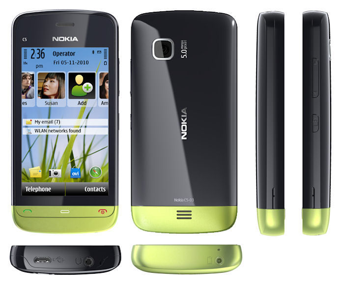 Nokia C5-03 - affordable smartphone with two tone design