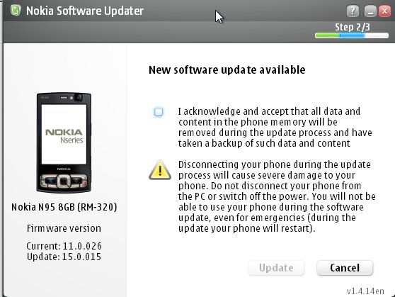 Cara Upgrade Software Nokia N95 8gb Updated