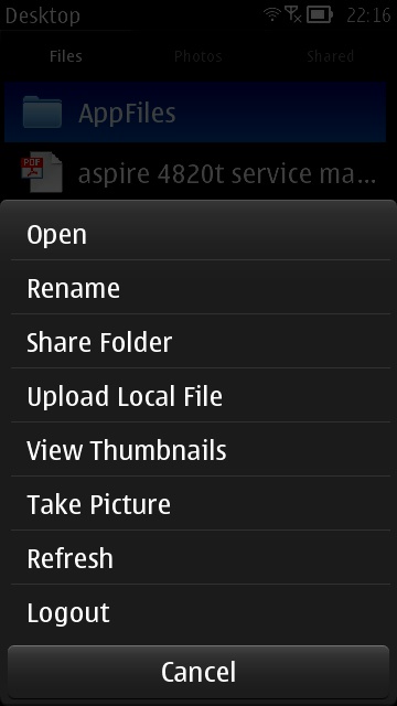 SugarSync for Symbian