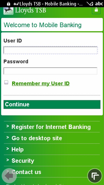 Lloyds TSB Mobile Banking review - All About Symbian
