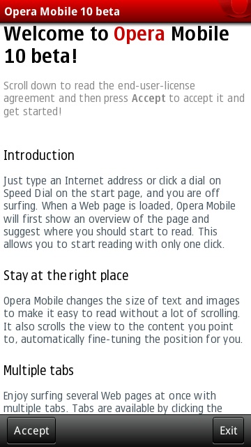Opera Mobile 10 Beta 2