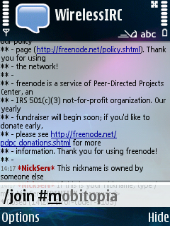 Wireless IRC