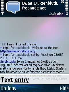 Wireless IRC