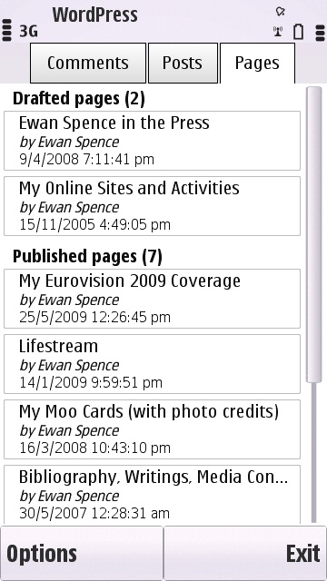 Wordpress Client for Nokia