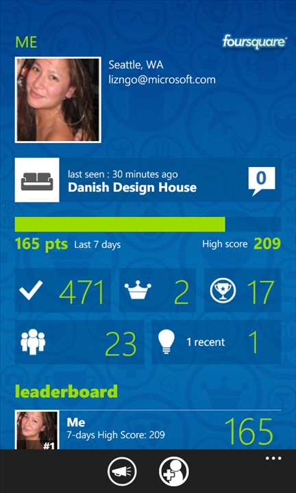 Foursquare, Windows Phone 7