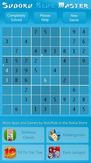 microsoft sudoku goes to the blue screen then stops loading