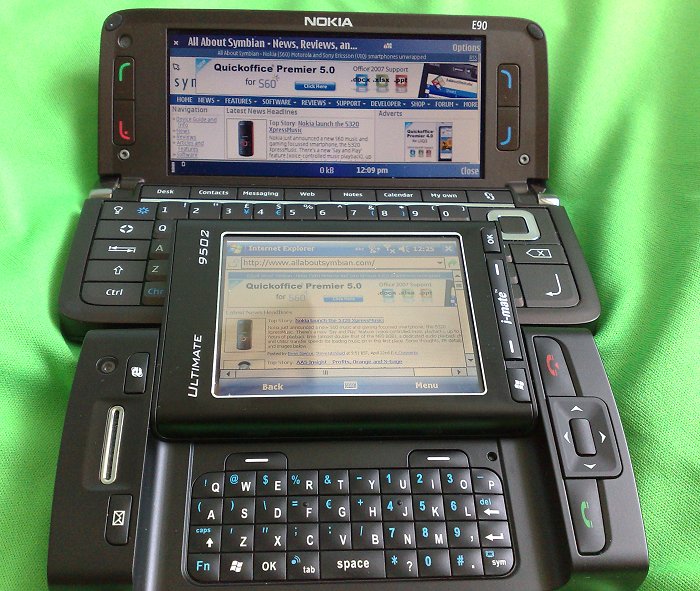 Nokia E90 vs i-Mate Ultimate 9502