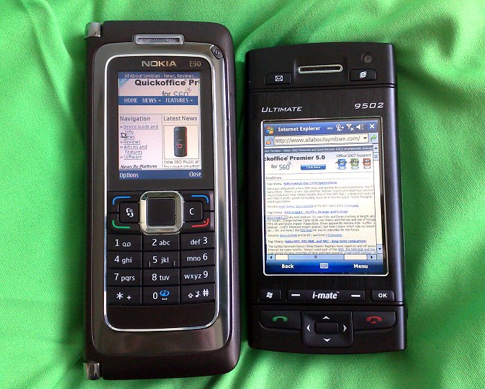 Nokia E90 vs i-Mate Ultimate 9502