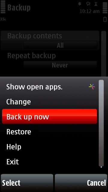 Nokia 5800 Screenshot