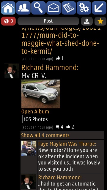 Screenshot from Facebook client group test