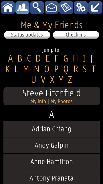 Screenshot from Facebook client group test
