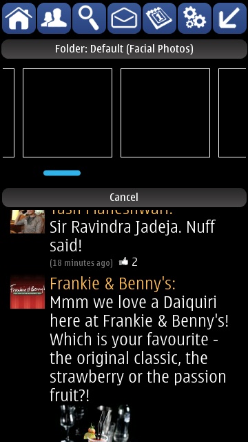Screenshot from Facebook client group test