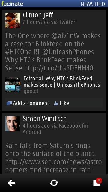 Screenshot from Facebook client group test