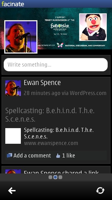 Screenshot from Facebook client group test