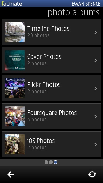 Screenshot from Facebook client group test
