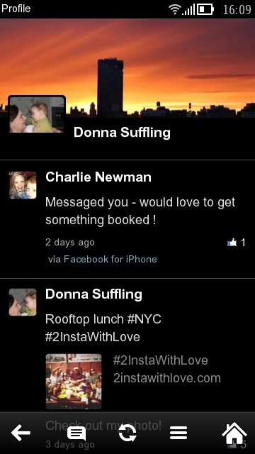 Screenshot from Facebook client group test