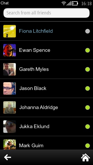 Screenshot from Facebook client group test