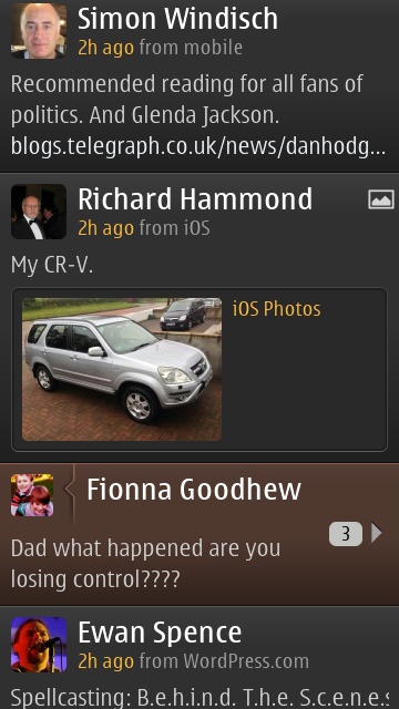 Screenshot from Facebook client group test