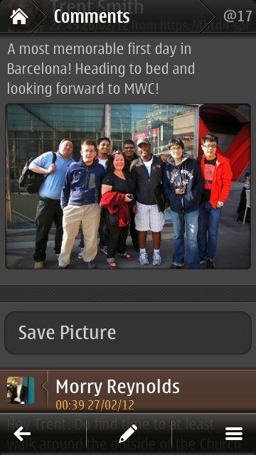 Screenshot from Facebook client group test