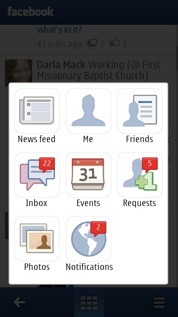 Screenshot from Facebook client group test