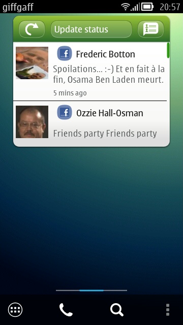 Screenshot from Facebook client group test