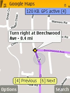 Google Maps for Mobile screenshot