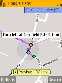 Google Maps for Mobile screenshot