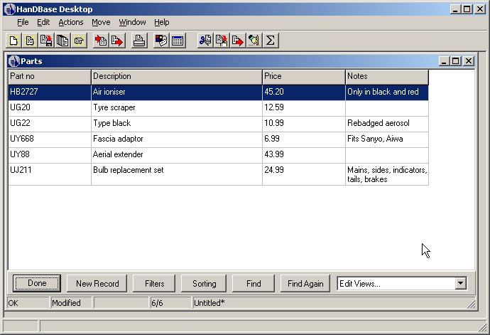 HanDBase tutorial screen grab