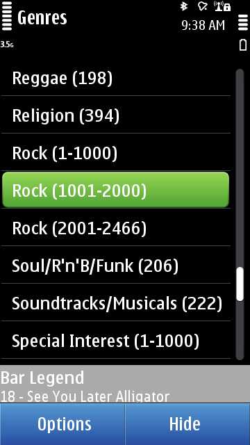 Nokia Internet Radio screenshot