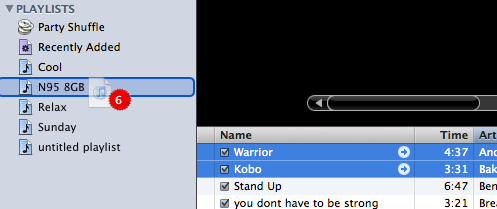 Adding music to a playlist didn't work