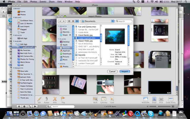 Transferring video