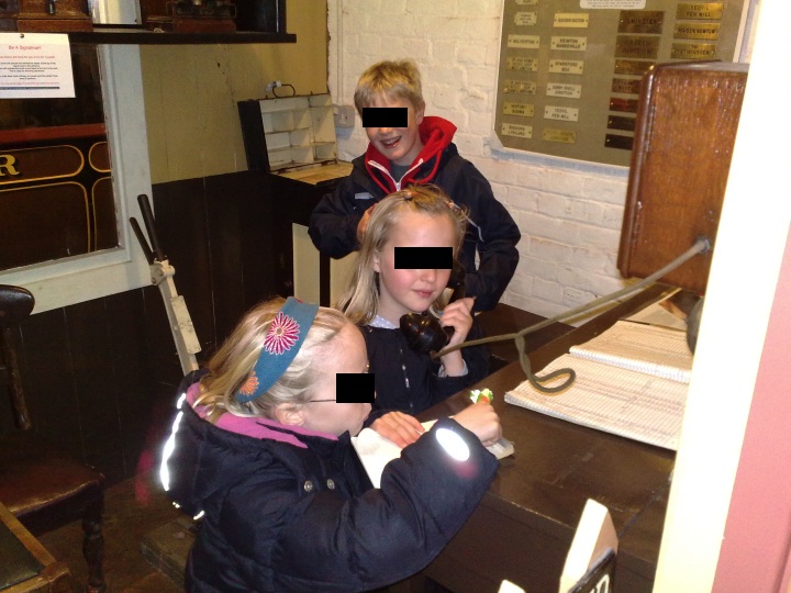 Xenon-lit gloomy museum scene