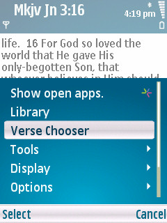 Bible reader screenshot