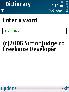 Dictionary screenshot