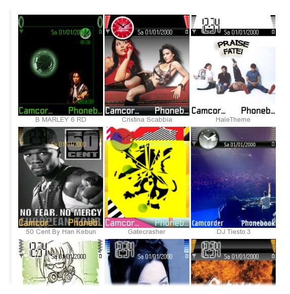 A typically personal selection from Symbian Themes