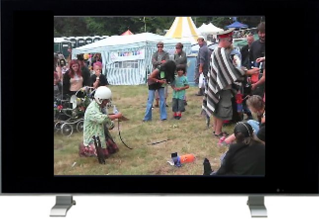 QCIF/MMS (176 by 144) video recorded picture size, shown on TV