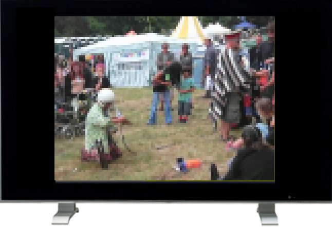 QCIF/MMS (176 by 144) video recorded picture size, shown on TV