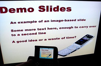 Slides on the go at High-def resolution