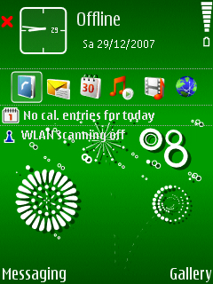 2008 Green standby screen