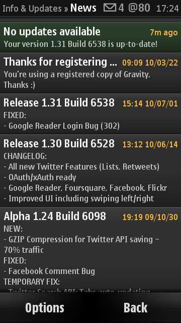 Gravity auto-updating