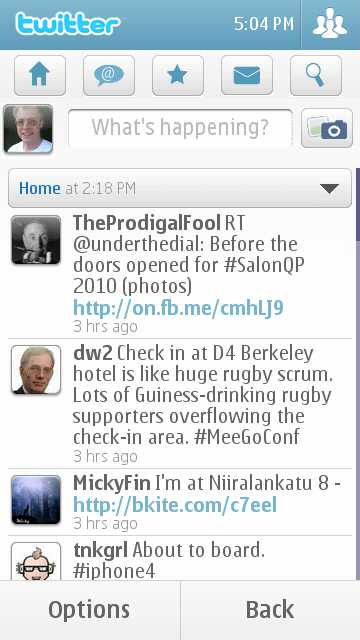 Screenshot, Nokia Social