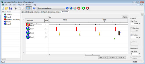 Editing in TouchSense Studio