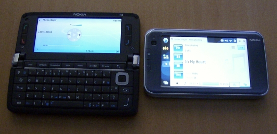 Nokia E90 and N810 music players
