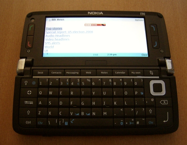 BBC News website on S60 browser